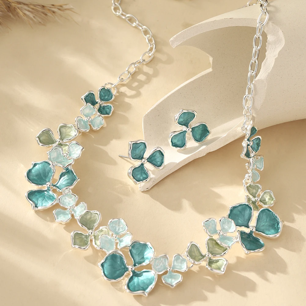 Cring Coco Enamel Flower Necklace for Women, Elegant Gift