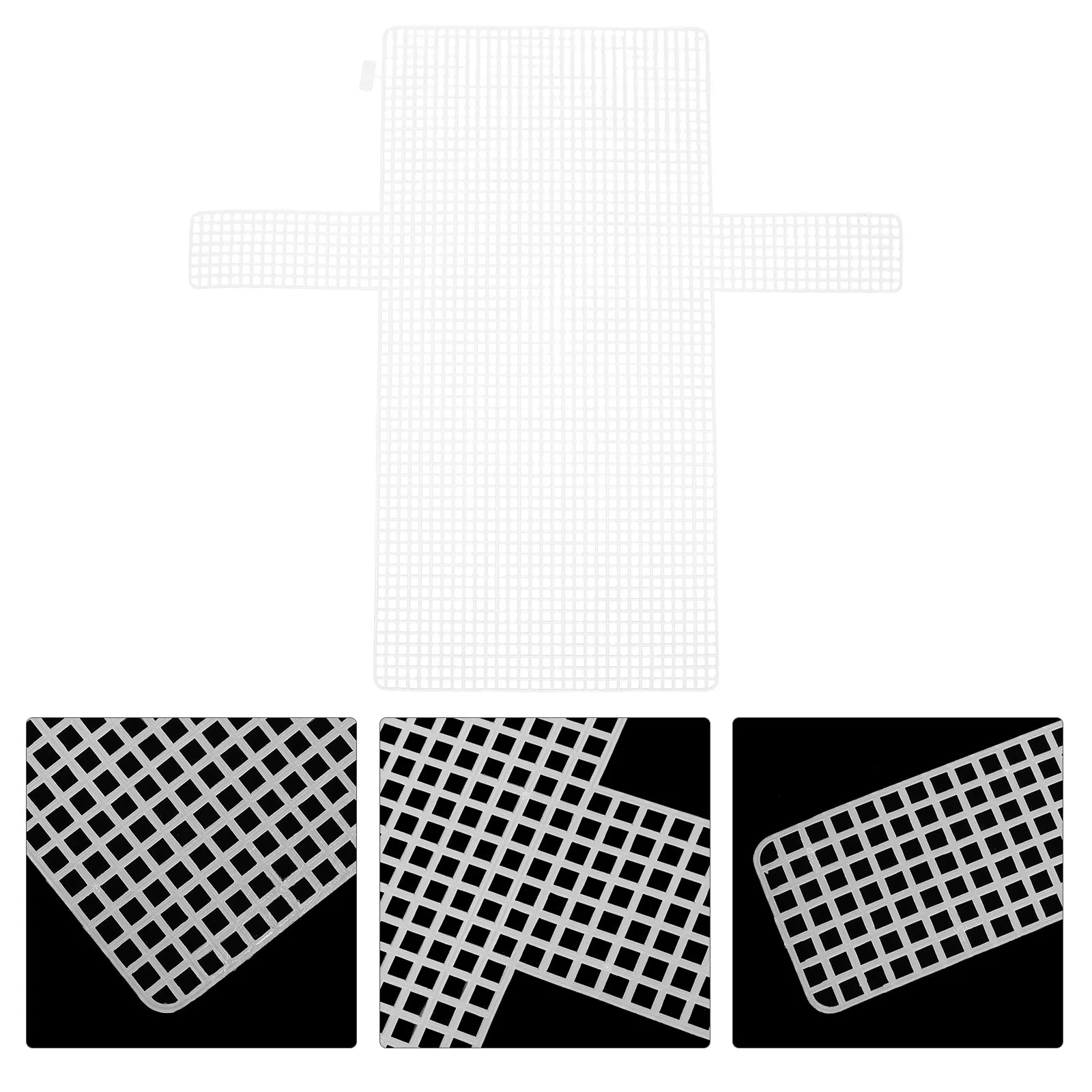 

10Pcs Plastic Mesh Canvas Sheets Sturdy White Plastic Net DIY Bag Making Kit Crochet Craft Yarn Weaving Accessories