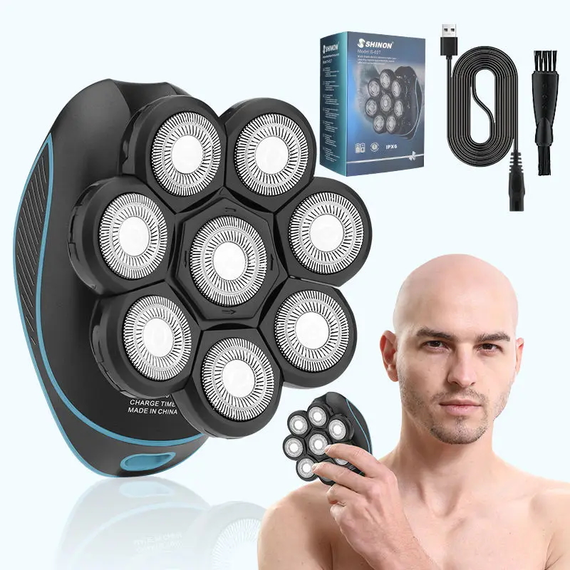 Upgrade Head Shavers for Bald Men, Cordless & Comfort Electric Razor - IPX7 Waterproof Wet/Dry Mens Grooming Kit - Easy Use