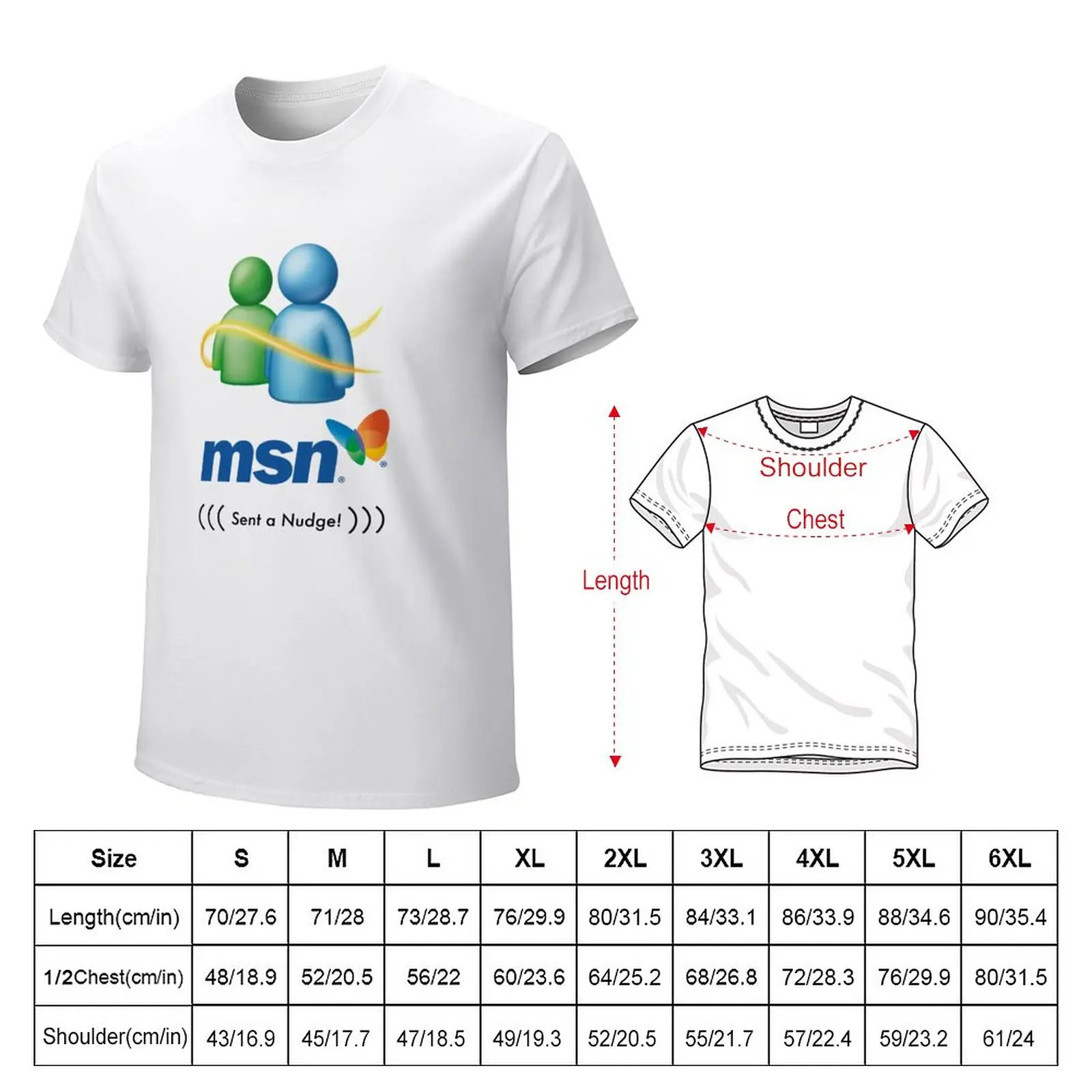 Messenger MSN Sent a nudge! T-Shirt plain t-shirt Short sleeve funny t shirts tops workout shirts for men