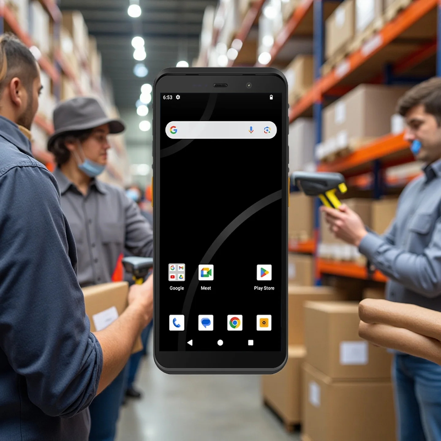 

Прочный 4G Android PDA 1d 2d сканер штрих-кода Беспроводные данные клиентов Силиконовое стекло с высоким содержанием глинозема и твердостью 9H NFC Инвентарный сканер