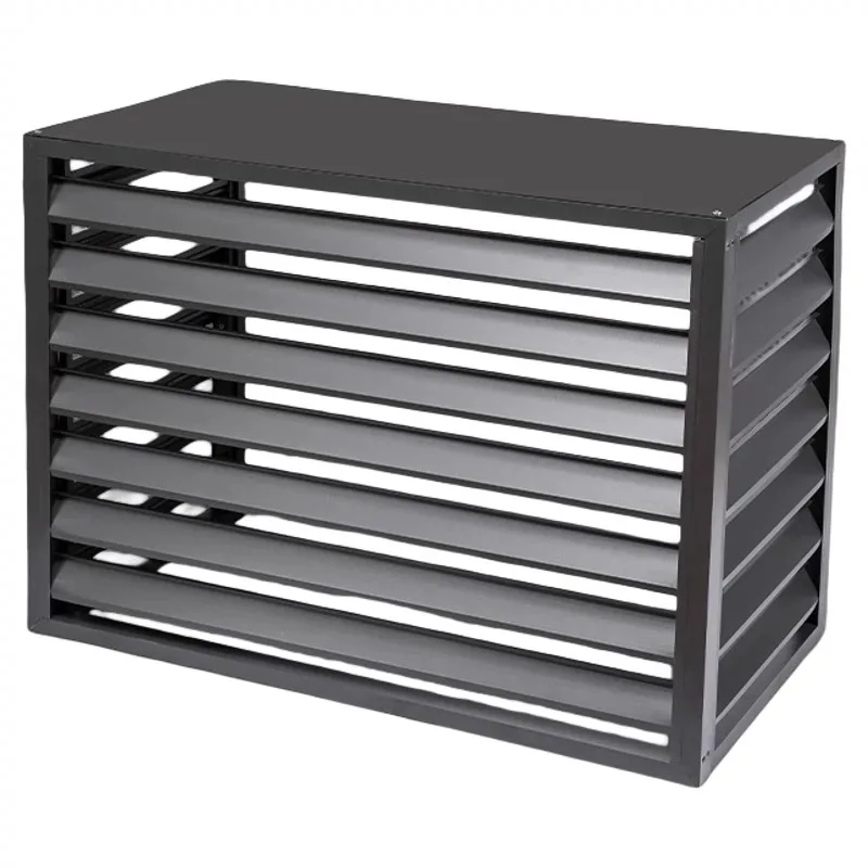 Aluminum alloy air conditioner outer machine cover louver outdoor machine protective cover rainproof vent louver electric/manual