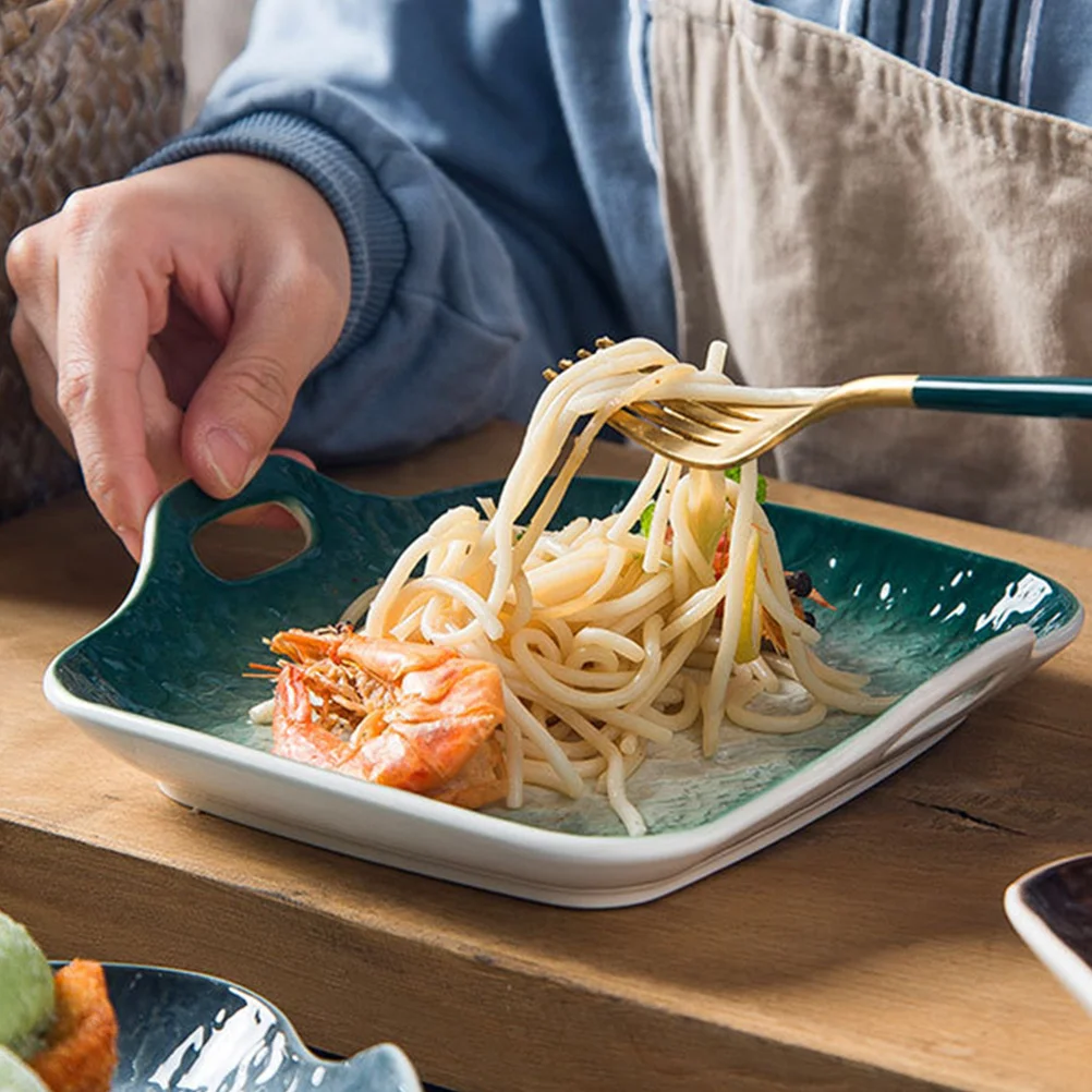 

Western Food Tray Serving Japanese Lunch Plate Fruit Pasta Dessert Sushi Green Salad