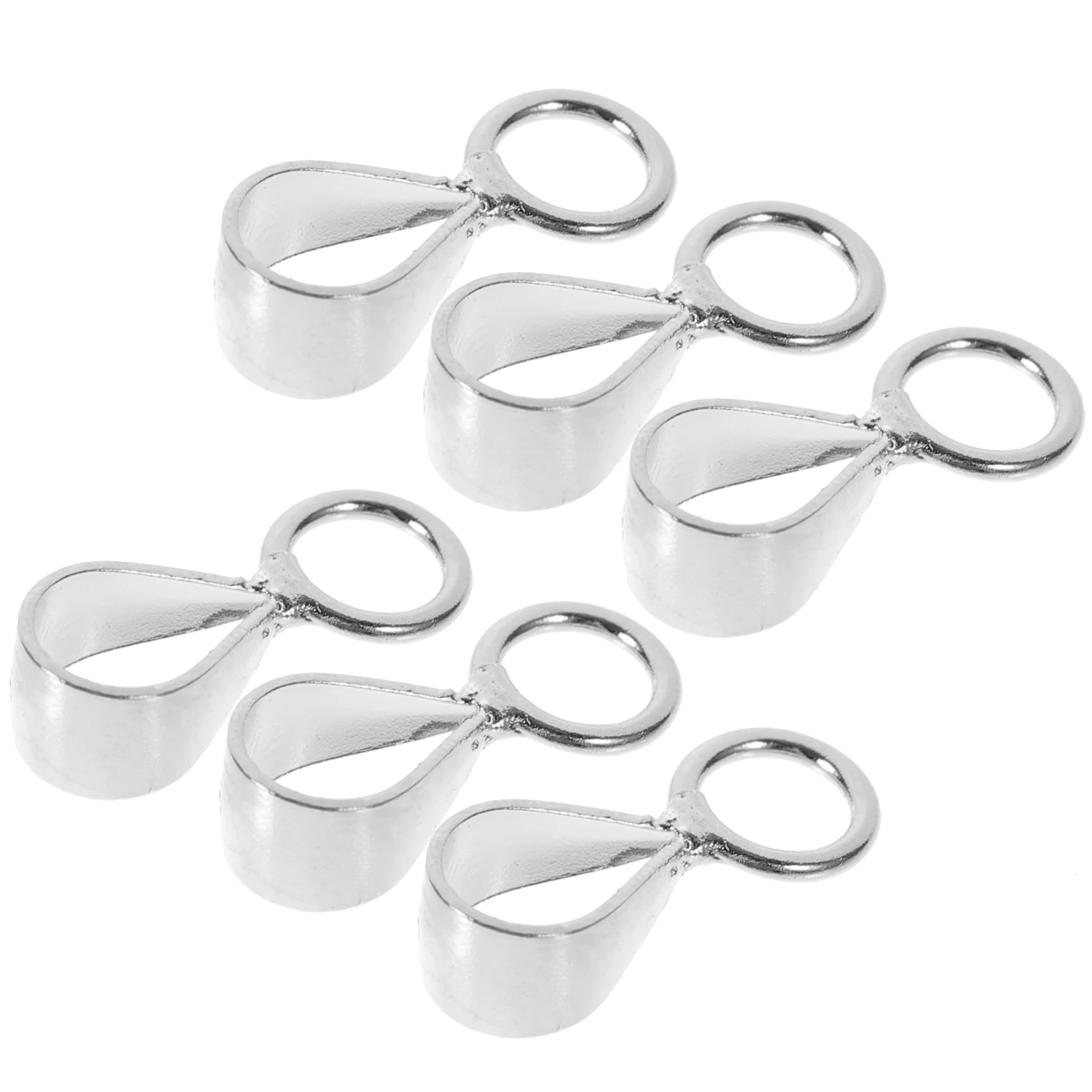 

6pcs 925 Silver Pendant Buckle Clasp Connector for Necklace Bracelet DIY Jewelry Making Pinch Bails Lobster Closures Charm