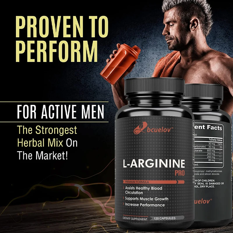 L-Arginine + L-Citrulline - Nitric Oxide Supplement to Help Enhance Muscle Building and Performance, Energy Boost