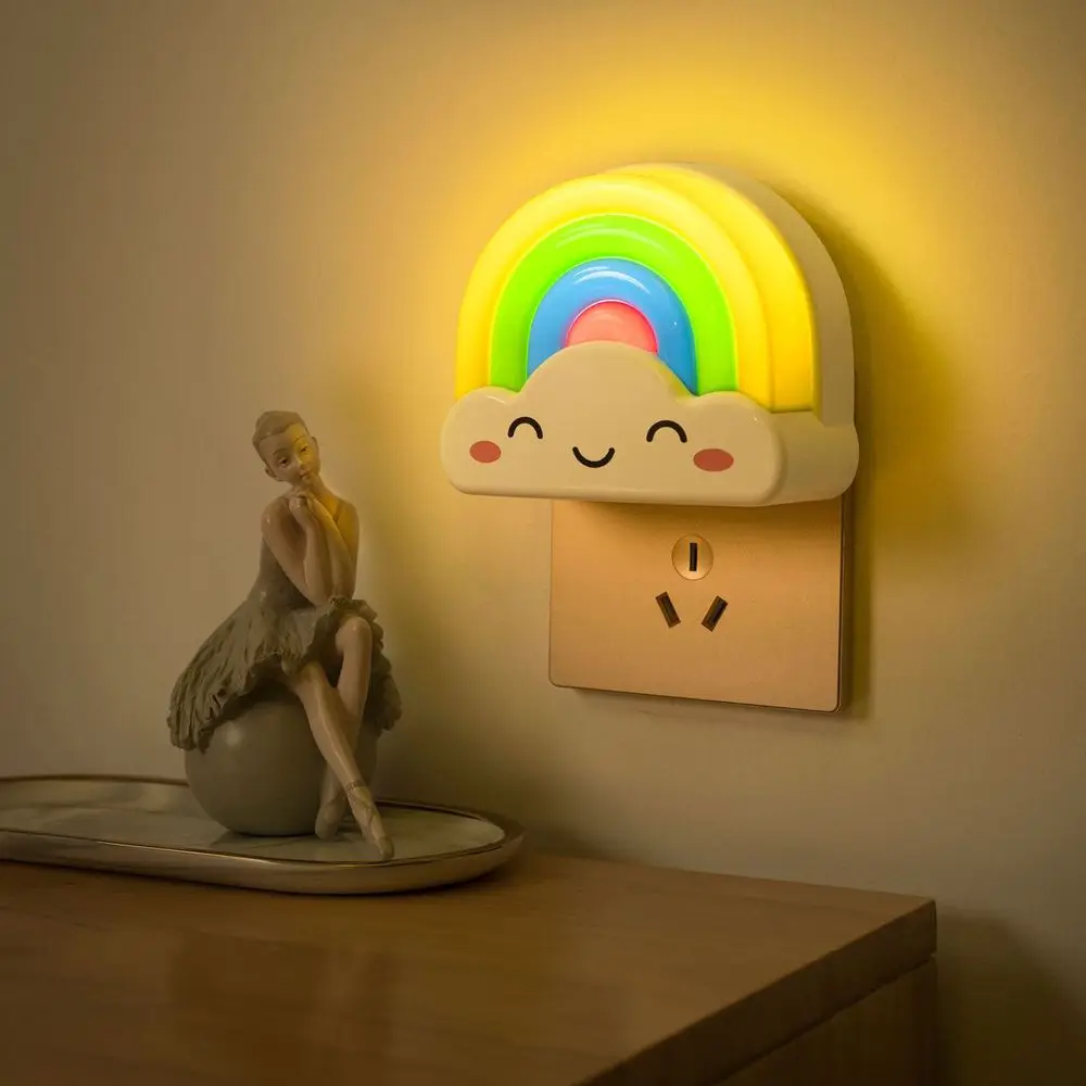 

Rainbow Remote Control Night Light Rechargeable Bedroom Bedside Sleeping Baby Room Nursing Table Lamp Gift For Kids Decoration