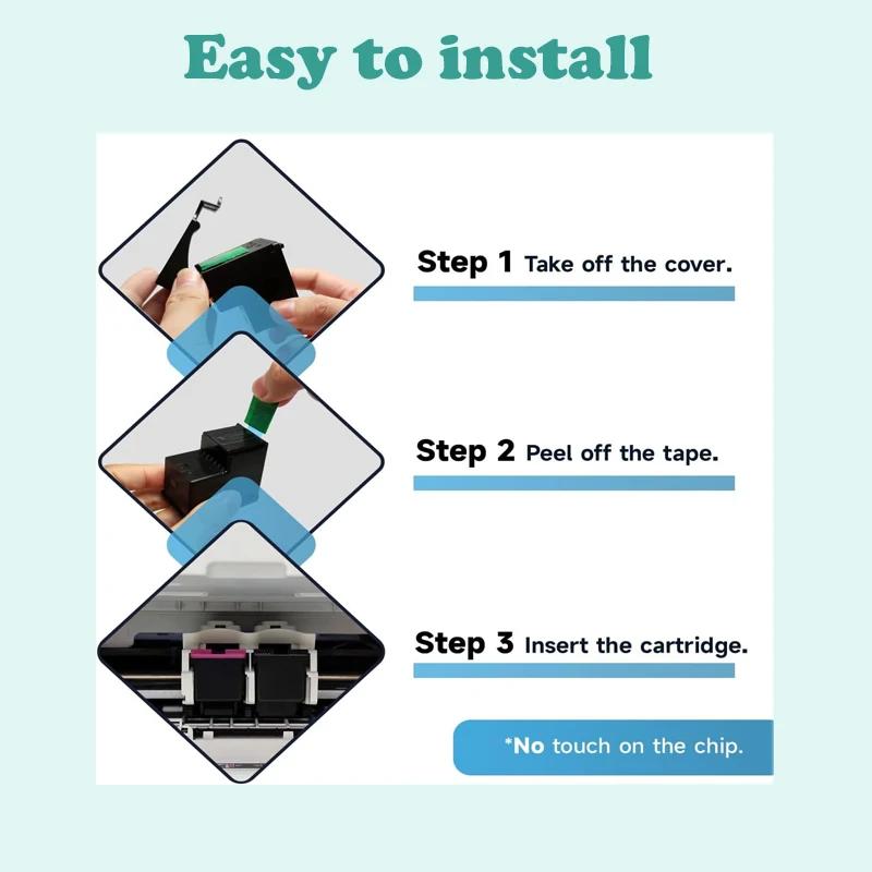 خرطوشة حبر Vilaxh المعاد تعبئتها 63XL hp63 لـ HP 63 XL Officejet 5200 4652 4655 3830 4650 4656 4657 ENVY 4510 4511 4520 4522 4526 #4