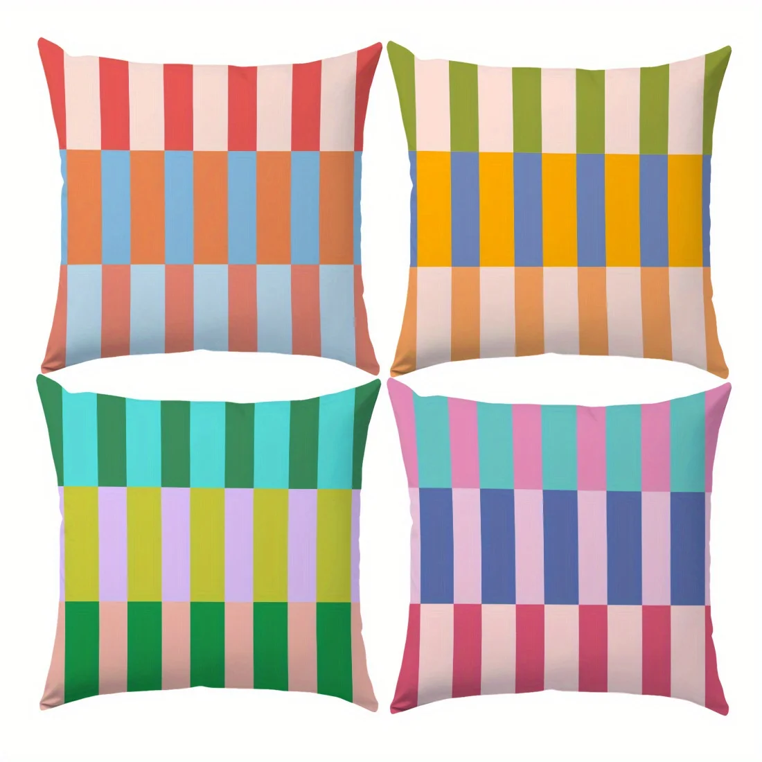 1PC Dopamine Colorful Pillow Cover, Decorative Cushion for Sofa Chair Home Decor (Pillow Core Not Included)