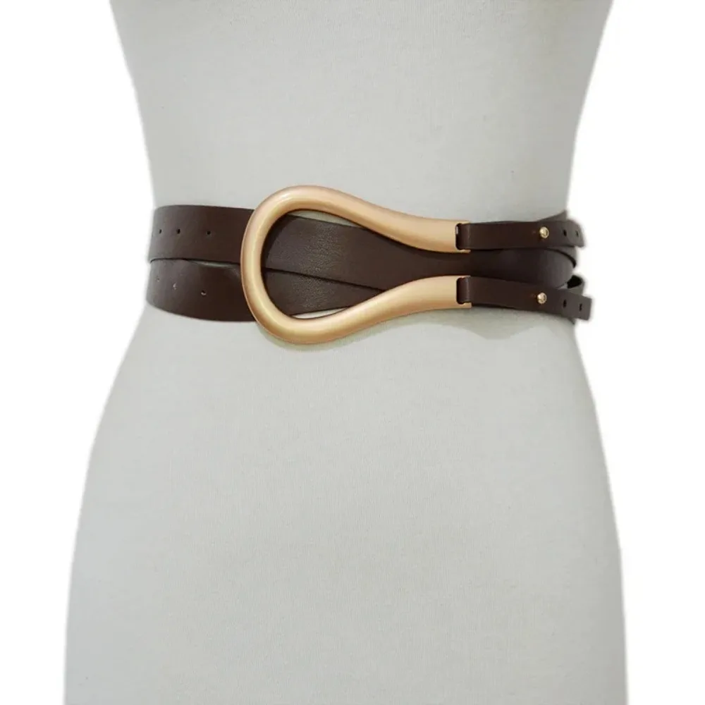Belts Women Dress Skinny Solid Leather Double Wrap Belt