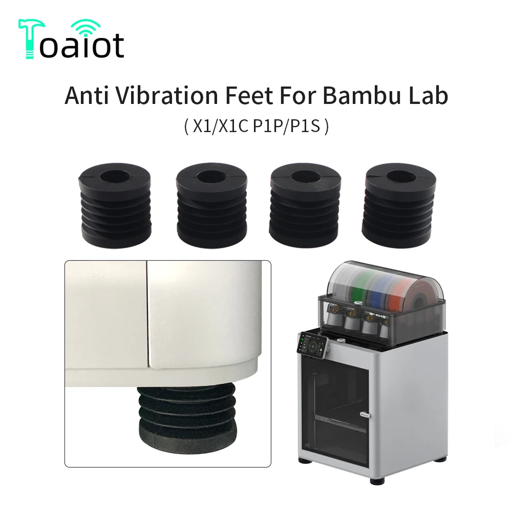 Anti-Vibratie Voetjes Pad Voor Bambu Lab X1/X1c Anti-Slip Anti-Schok Rubber Voet Pad Voor Bamboe Bambulabs P 1P/P 1S 3d Printer