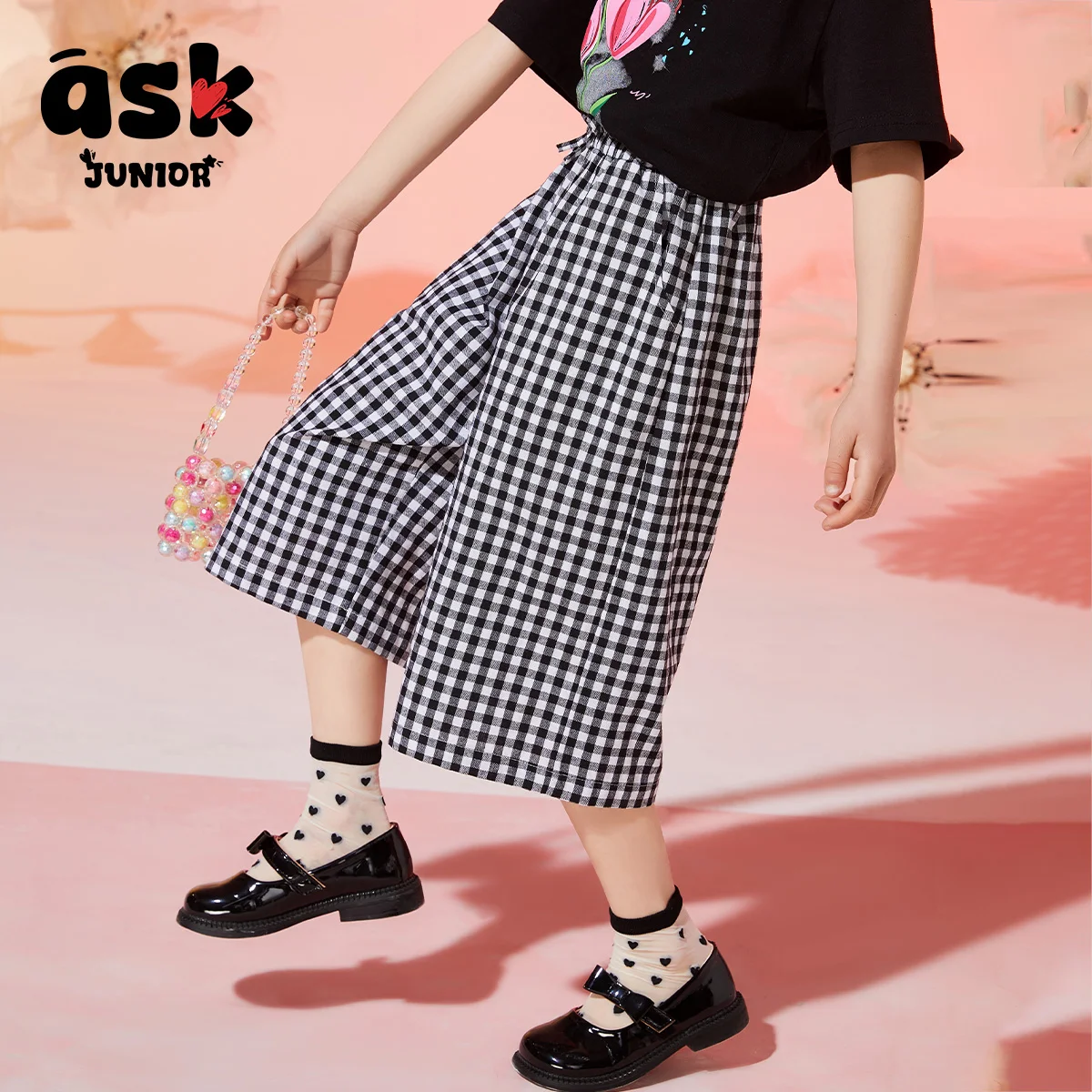 اسأل جونيور السراويل الصيفية للأطفال منقوشة رياضية الجري السراويل واسعة الساق متوسطة كبار السن للأطفال الشباب عارضة السراويل #3