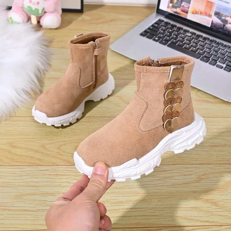 Picture 5: Toddler Boots Fall Winter 2026 kid's Soft-Soled Boots Black & Khaki Lightweight Casual Shoes for Boys & Girls (Sizes EU 22-29)