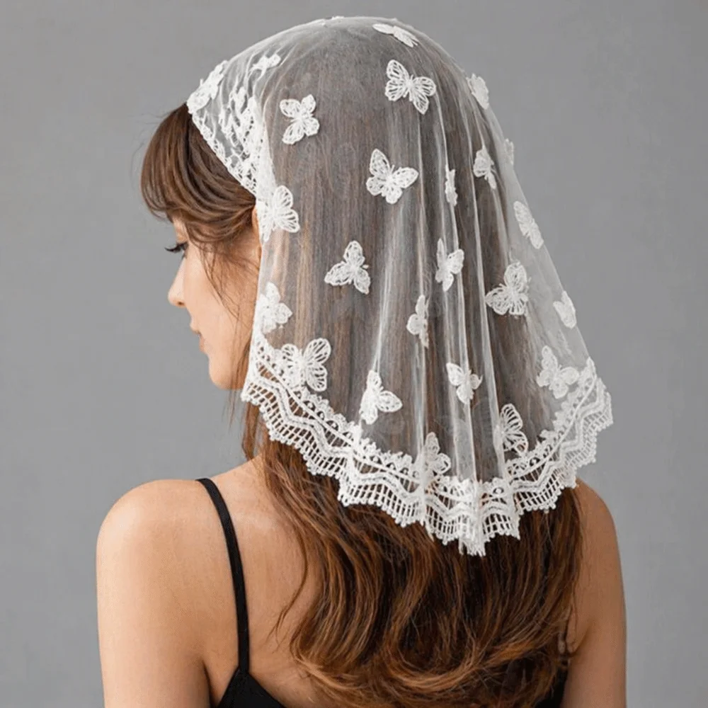 Butterfly Lace Scarf Veil Head - огляд і ціна Embroidery Veil