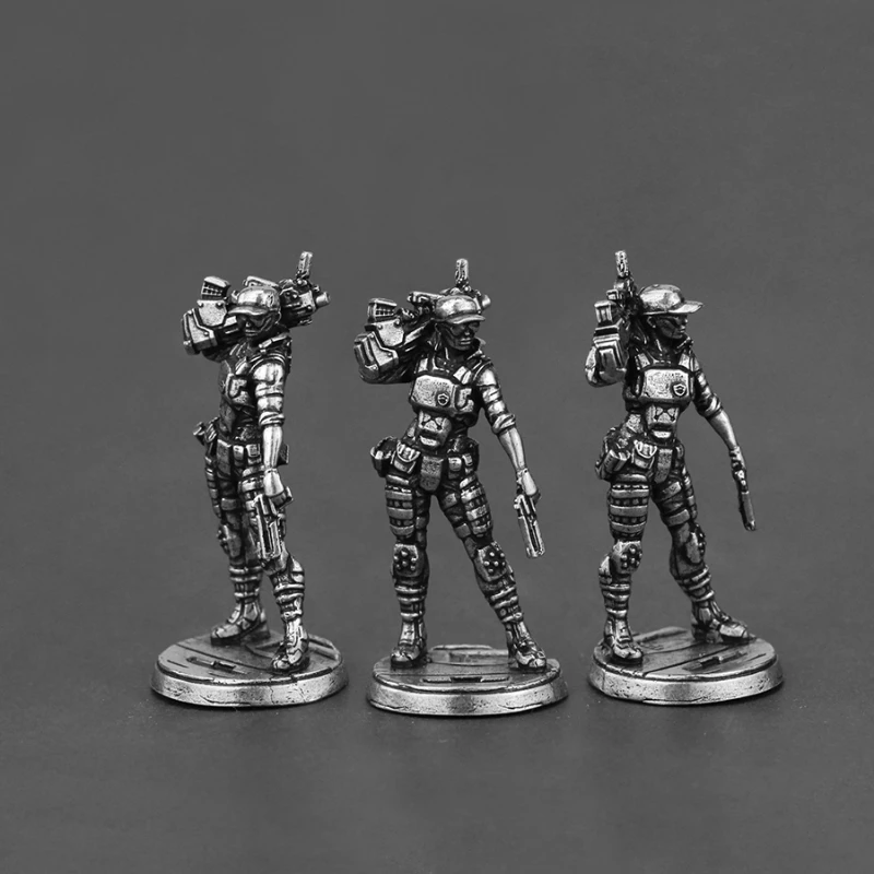 Static Ornament Metal Cyberpunk Style  Action Figures Model Toys Game Chess Pieces Decoration Desktop Miniature Accessories Gift