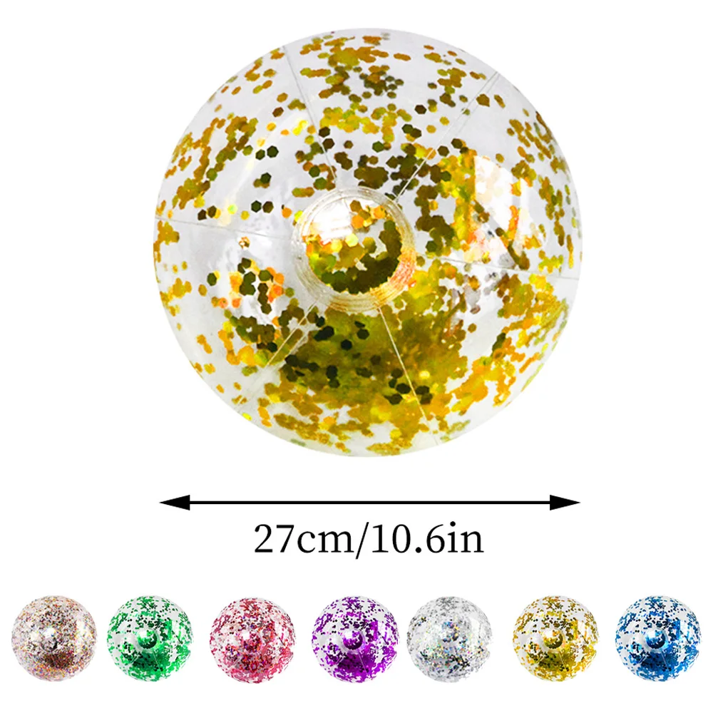 4 stuks opblaasbare glitter strandbal 15,74 inch water strandbal geschikt voor strandzwembad party games