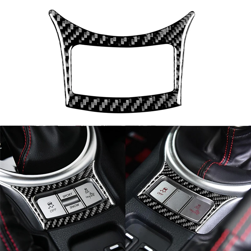 Car Interior Carbon Fiber Stickers Center Control Gear Shift Panel Decorative Trim For Toyota 86 Subaru BRZ 2017 2018 2019 image 3