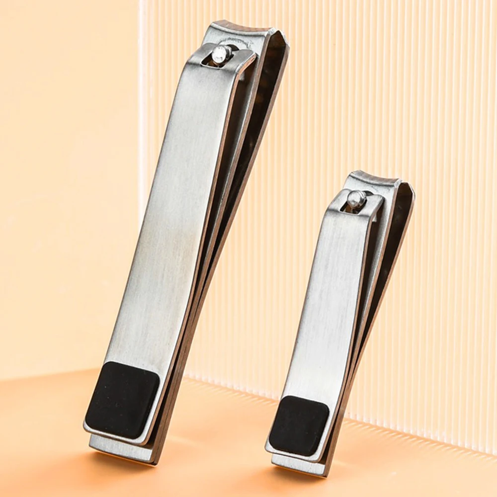 

1 шт., 2 размера, черные машинки для стрижки ногтей из нержавеющей стали, триммер, профессиональный маникюрный триммер, высококачественные кусачки для ногтей, нож