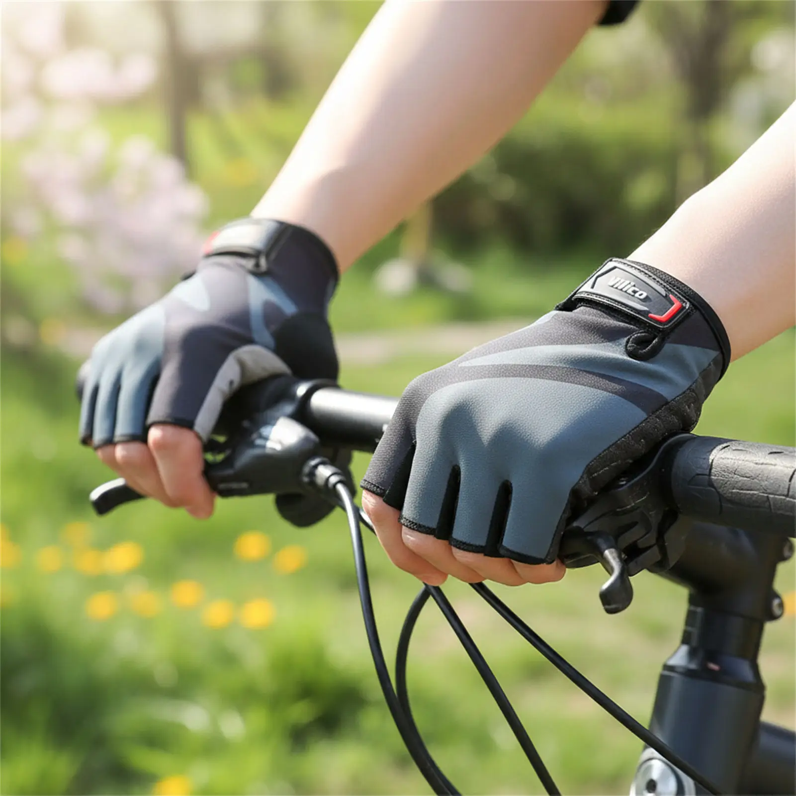 

Cycling Gloves For Men And Women Half Finger Shock Absorption Anti Slip Breathable Outdoor Sports Gloves For Spring Summer