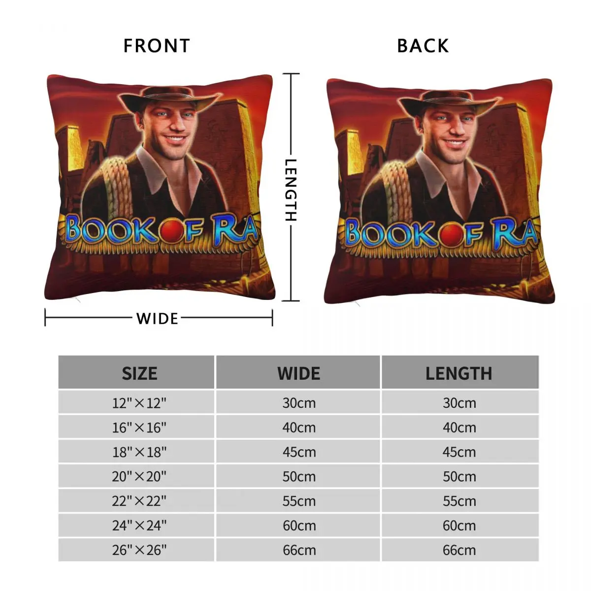 Book Of Ra Square Pillowcase Pillow Cover Polyester Cushion Decor Comfort Throw Pillow for Home Bedroom