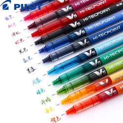 12 Colors Japan PILOT BX-V5 Color Gel Pen Full Needle Flat Liquid Ballpoint Pen 0.5mm Large Capacity Office School Stationery