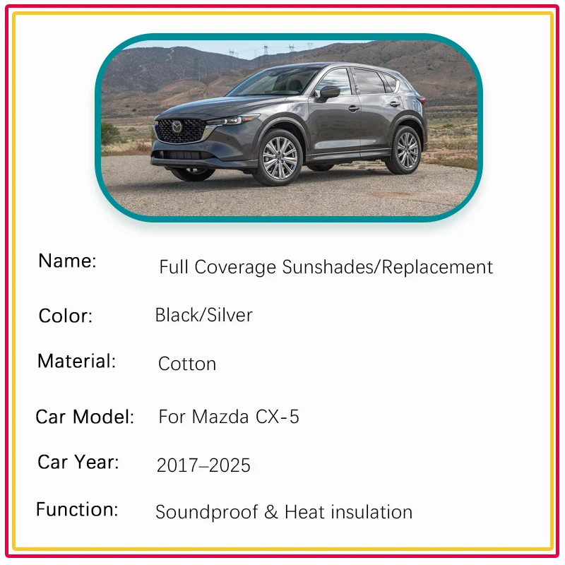 Автомобильная подкладка на капот двигателя для Mazda CX-5 CX5 KF MK2 2017 ~ 2025, огнеупорная Звукопоглощающая изоляционная крышка, тепловые экраны, автомобильные аксессуары