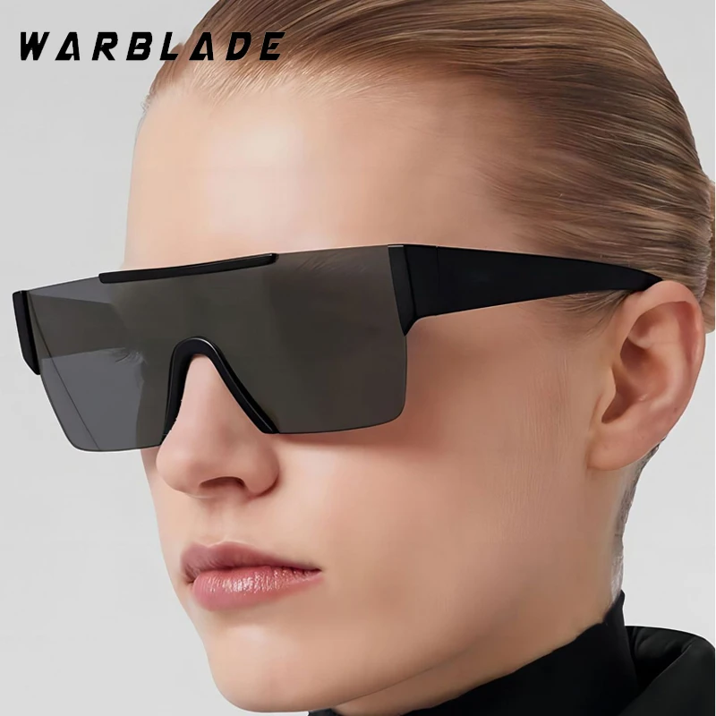 

Trendy Brand Oversized Frame One-piece Y2K Sunglasses For Women Men Square Design Frame Glasses Outdoor Windproof Goggles UV400