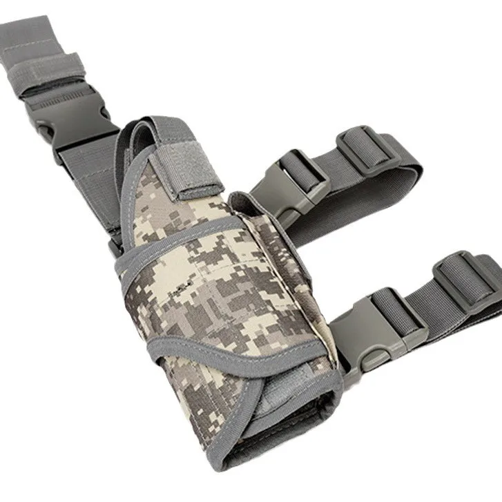 Camouflage Drop Leg Utility Pouch Adjustable Thigh and Belt Bag for Outdoor Training Tools and Everyday Gear view 5