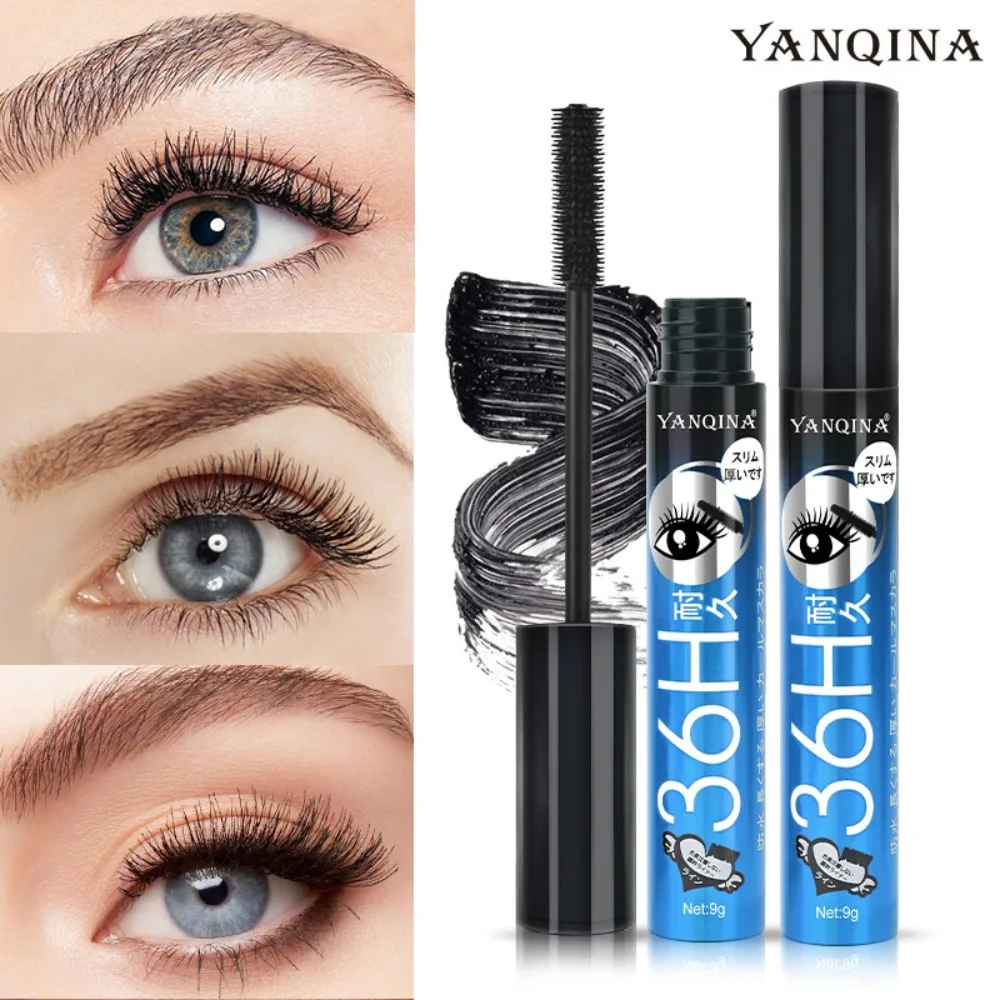 Ensemble de mascara et eye-liner mince pour le maquillage des yeux, fibre 4D résistante à la transpiration bouclée, effet durable 24h, outils optiques, nouveau