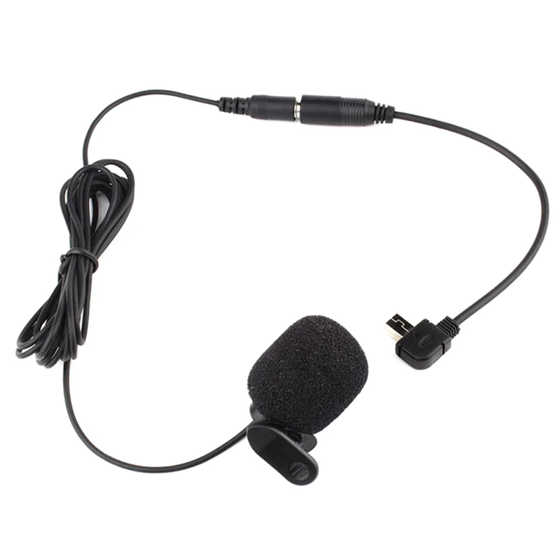 3.5mm Active Clip Microphone with Mini USB Audio Adapter Mic Cable for Gopro Hero 3 3+ 4 Action Camera Accessories Kit