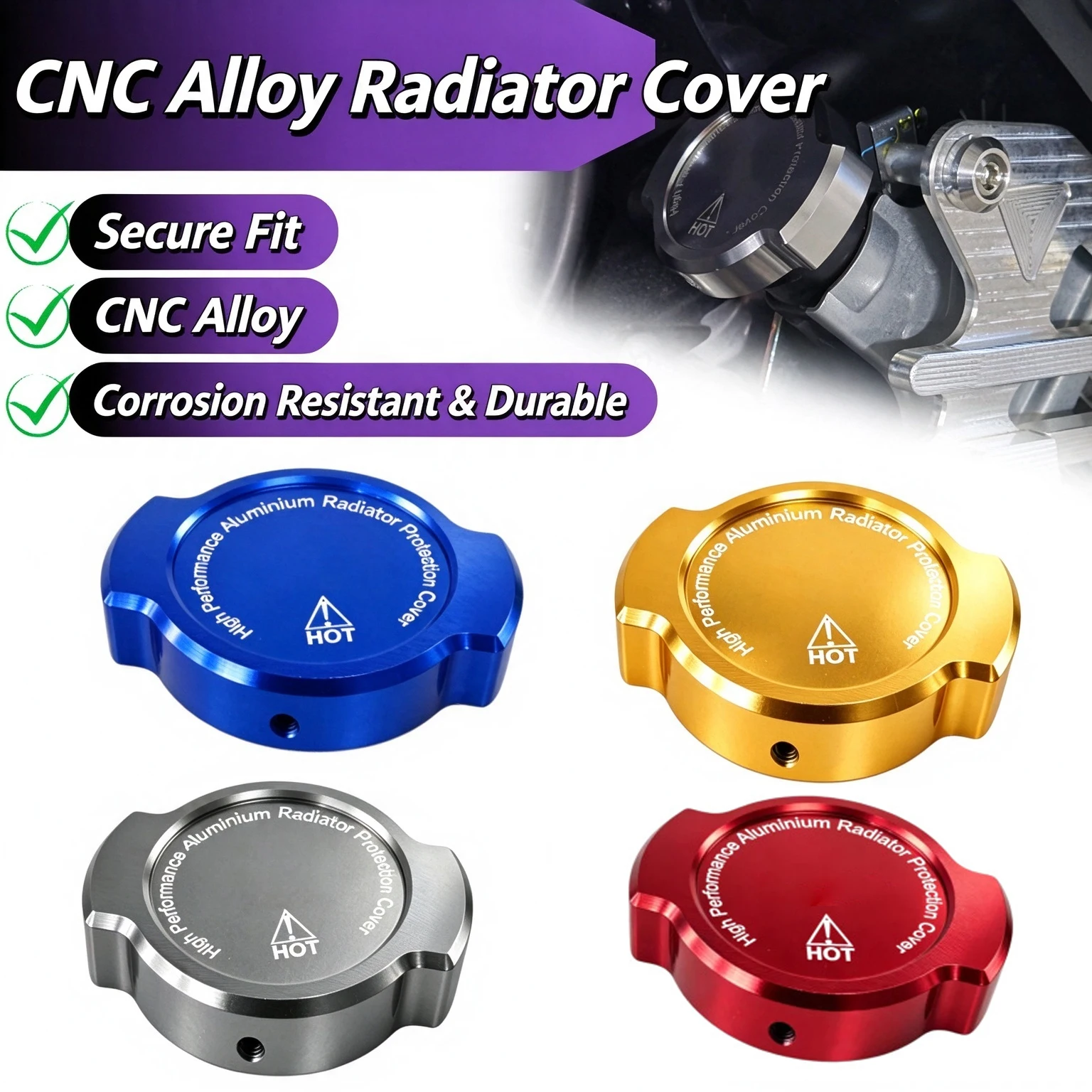 Motorcycle Radiator Cap Modification Aluminum Alloy Decorative Cover For NMAX155 XMAX300 Y15 LC135 FOSHA300 HONDA PCX Z900Accord