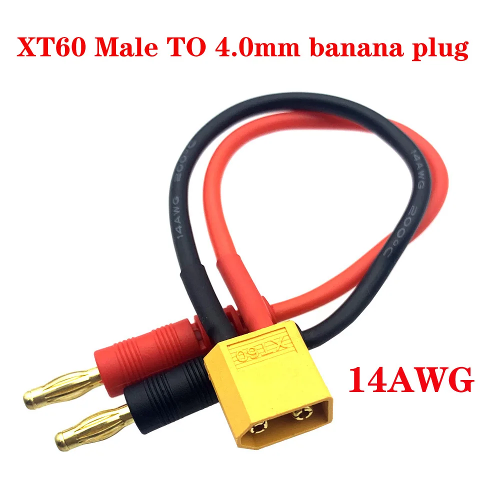 20cm XT30/XT60 to 4.0 Banana Plug Balance Charge Cable Wire for RC Helicopter Quadcopter Lipo Battery Plug charge connector