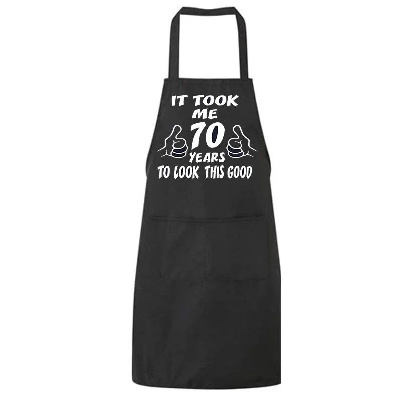 Novelty Apron 70 years old 70th Birthday BBQ party decoration brother dad Husband Christmas new Year Father's day present gift