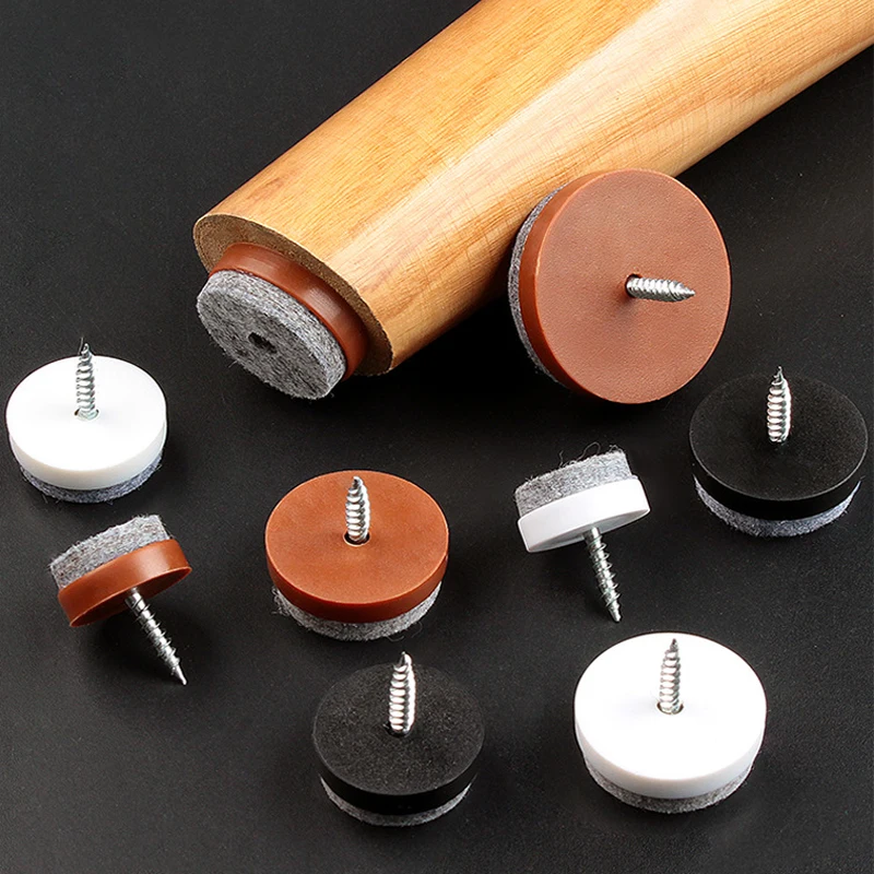 12pcs 20/25/28/38mm Furniture Felt Foot Nails Anti-slip Table Chair Silent Feet Mat Cabinet Bottom Pads Floor Protector