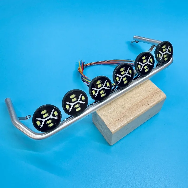 Metal LED Cab Car Shell High-top Spotlight for 1/14 Tamiya RC Dump Truck SCANIA 770S Toys Car Upgrade Parts