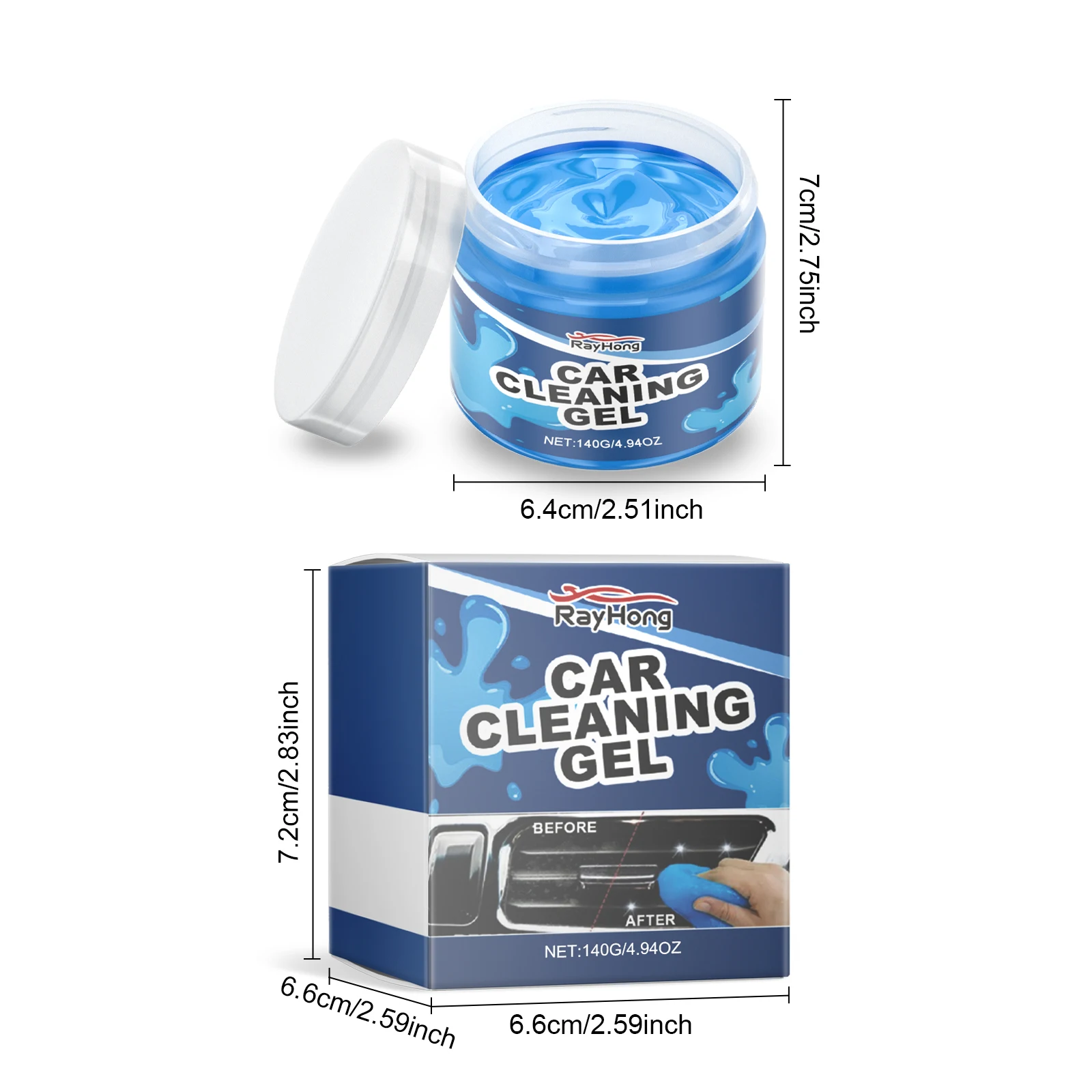 Car Cleaning Gel - Multi-Purpose Soft Adhesive For Air Vents & Interior Crevices, Dust Remover For Vehicle Care (147g) image 4