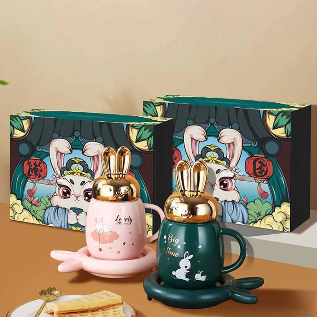 ที่รองแก้วรูปกระต่ายแบบหม้อเก็บความร้อนอุณหภูมิ55 °C สำหรับใช้ในครัวเรือนนม