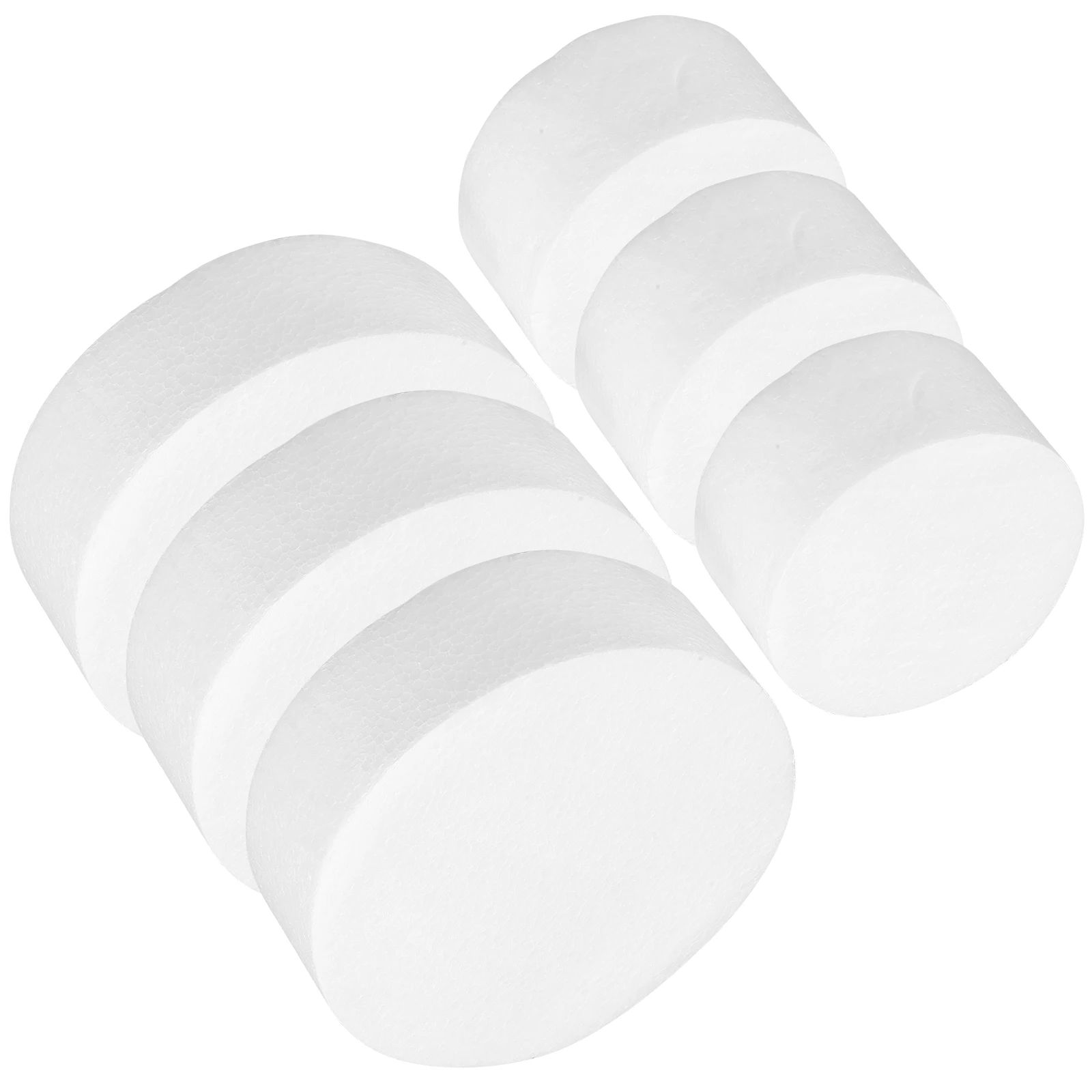 

6pcs Square Cake St Baking Molds White Foam Rounds Lightweight Customizable DIY Wedding Decor Practice Cake Mold