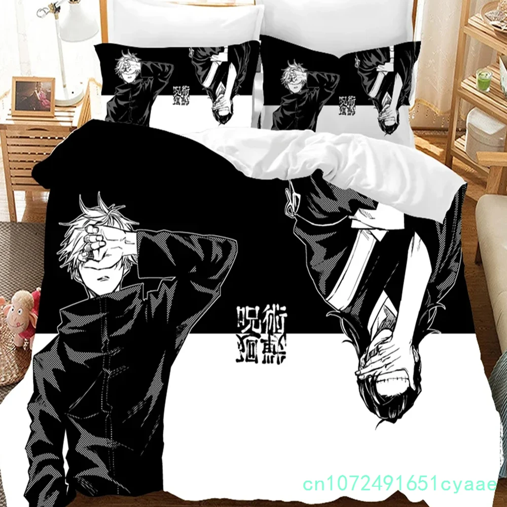 Linen Duvet Cover - Zestaw pościeli Jujutsu Kaisen, znane japońskie