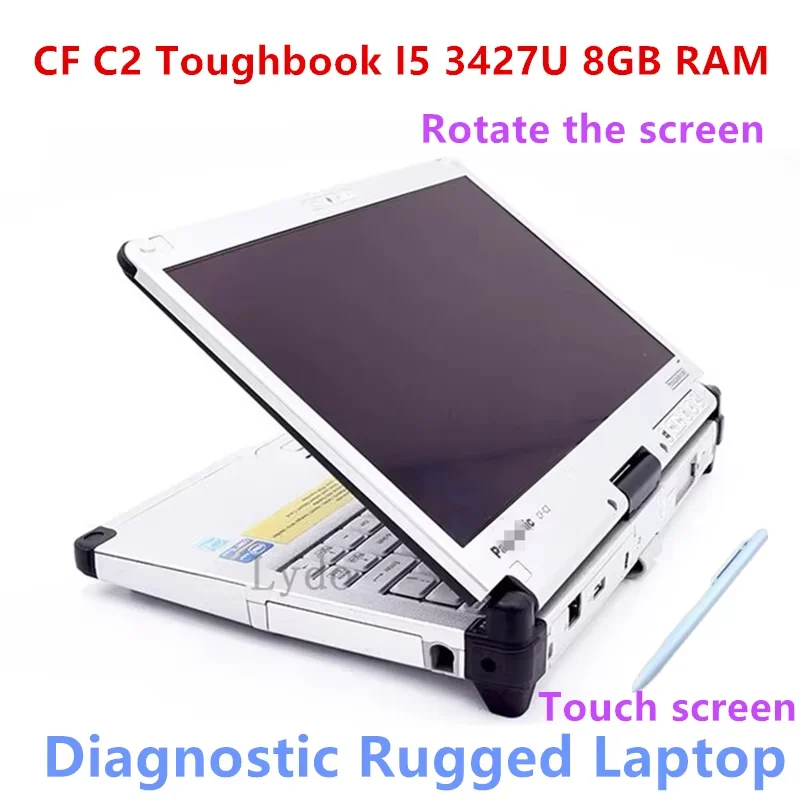 

Hot sell for Panasonic Toughbook CF-C2 CF C2 Core i5 3427U 3th Gen 4GB/8GB/16GB RAM HDD/SSD Diagnostic Rugged Laptop for Star C4