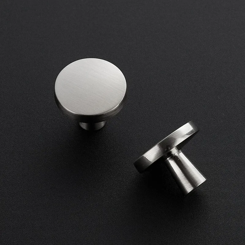 25 Pack Drawer Pulls 1-1/4 Inch Kitchen Cabinet Knobs Brushed Nickel Round Dresser Drawer Knobs Solid Dresser Knobs Draw