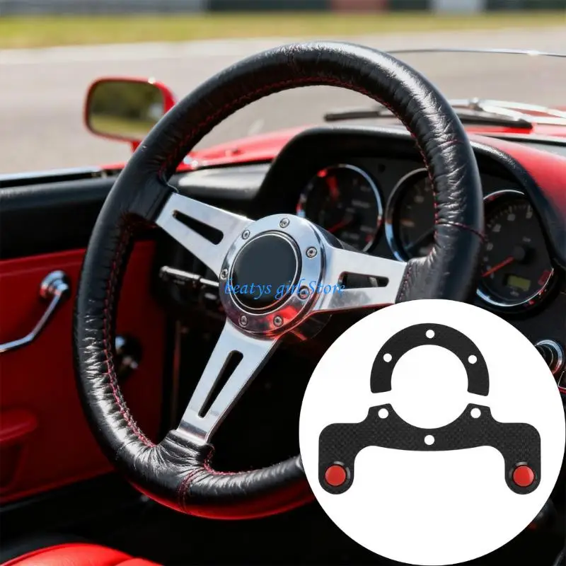 

C7AB Carbon Fiber Racing Steering Wheel Horn Button Lightweight 6 Bolt Design Single/Double Button Precised Control