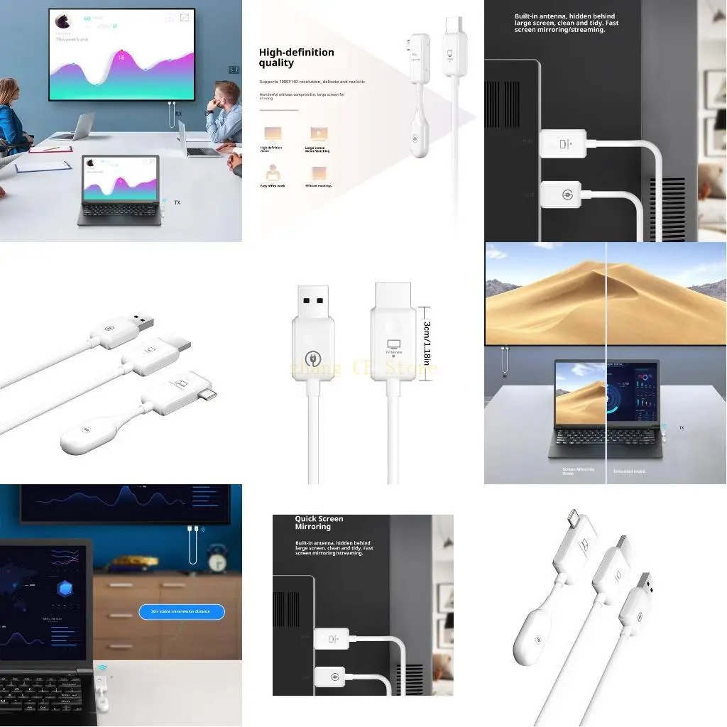 

M5TD Plug And Play HDMIs Transmitters Receiver Adapter Wireless Display Sharing Device