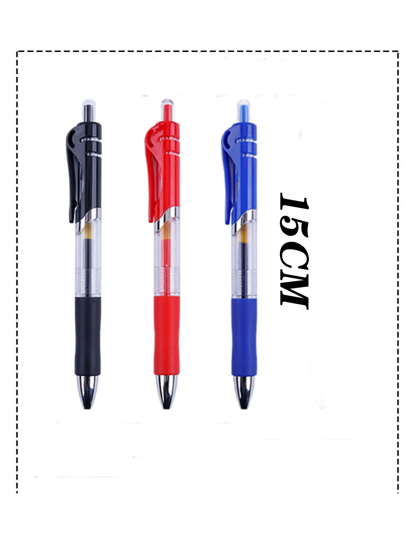 5/10/15/45pcs retractable ballpoint pens, black, red, blue, 0.5mm replaceable refills, office stationery, school supplies