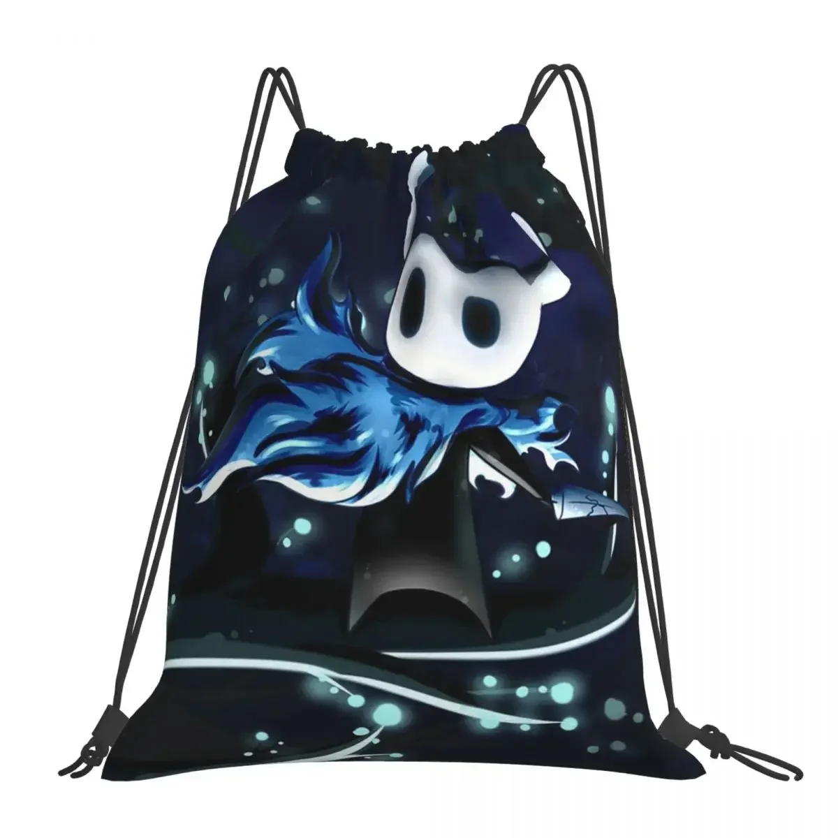 

Hollow Knight Backpacks Casual Portable Drawstring Bags Drawstring Bundle Pocket Sports Bag BookBag For Travel School