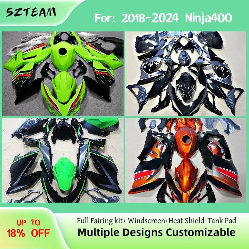 

Комплект пластиковых обтекателей для мотоцикла Kawasaki Ninja400 Pro 2018-2024, обвес EX400R 20-24