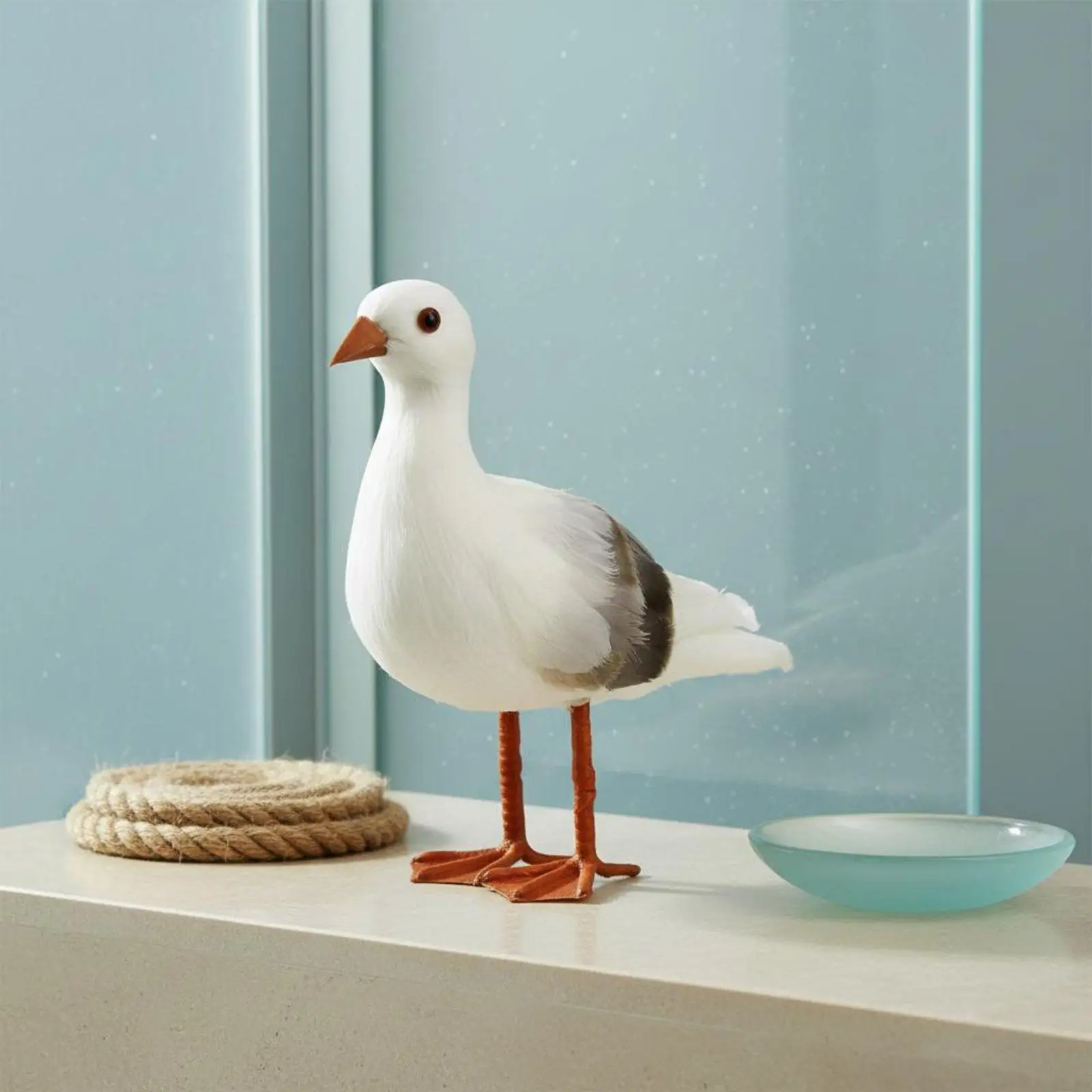 Realistic Artificial Bird Statue Feathered Decor Figure Tabletop Ornament for Home Indoor Outdoor Setting