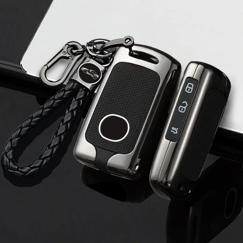 Zinc Alloy Car Key Case for Mazda CX9 CX8 CX5 CX7 CX30 Mazda3 Alexa 3 5 6 2024 Keychain Cover Shell Ring Holder Fob Accessories