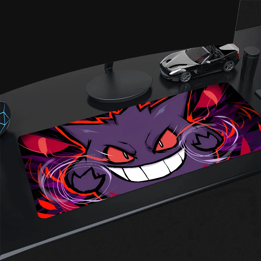 P-Pokemon-Gengar Grande Tappetino per mouse Tappetino per mouse Tappetino per scrivania con pad Accessori da gioco Tappetino imbottito per tastiera