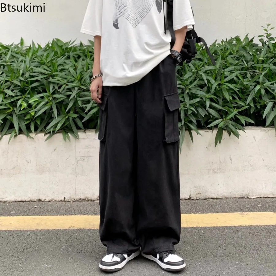 Spring Autumn New Men's Vintage Cargo Pants Comfortable Cotton Multi-pockets Casual Trousers Hip Hop Baggy Pants Male Streetwear