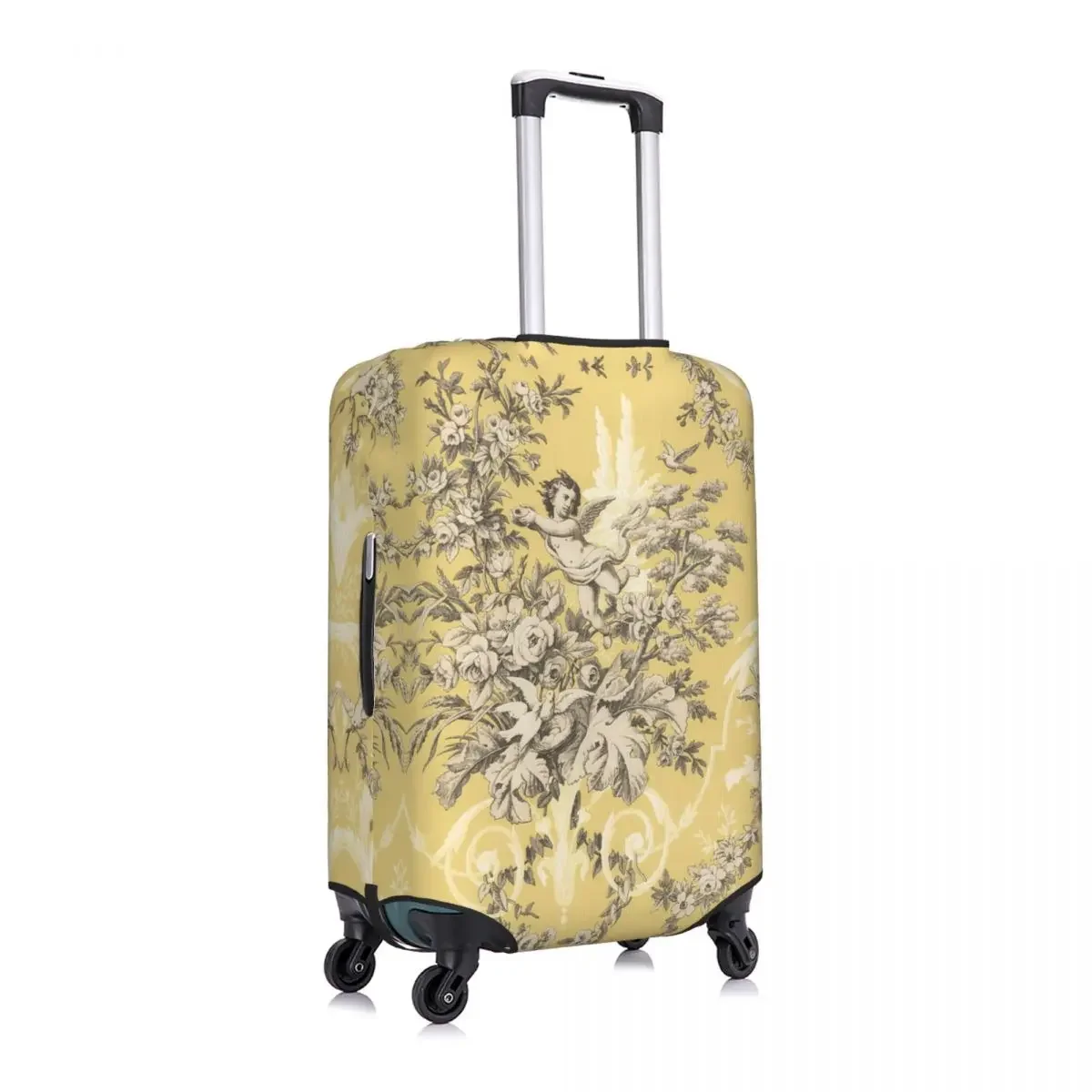 French Toile De Jouy Luggage Cover Elastic Antique Traditional France Art Travel Suitcase Protective Covers Suit For 18-32 inch